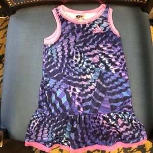 Adidas brand, 3T dress. Pink, purple & blue colors